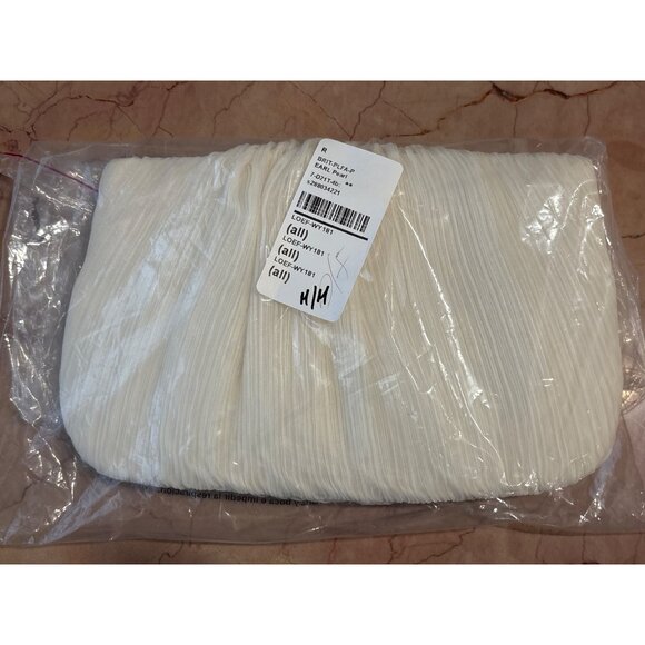 Loeffler Randall Cream Clutch with Gold Chain - Picture 10 of 15